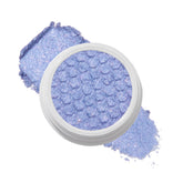 ColourPop Super Shock Shadow Dream Much closeup shows vibrant pale periwinkle glitter for bold eye sparkle