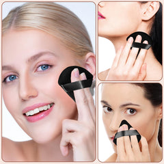 Colovis setting powder application triangle puff for quick coverage and even finish