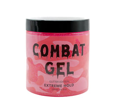 Combat Gel Glitter Extreme Hold hair-application shot shows easy distribution