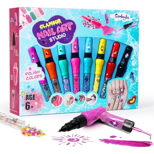 Combaybe 8-count nail art pen set colors for easy kid-friendly nail art.