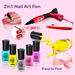 Combaybe 2-in-1 Nail Pen provides brush and dotting for versatile designs.