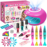 Combaybe kids nail polish set with pens offering quick, creative nail art ideas.