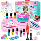 Combaybe Kids Nail Polish Set with storage desk enables tidy, creative nail art sessions.