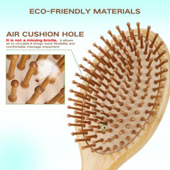 Combetter Combeter bamboo hair brush mini travel on-the-go care and detangling.