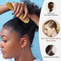 Combetter Slick Back Brush bristle closeup reveals natural boar bristles for shine