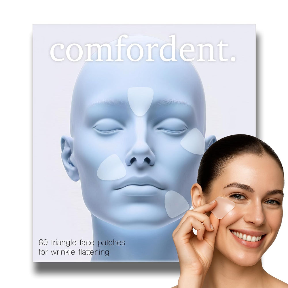 Comfordent smoothing triangle patches for forehead - targeted, discreet wrinkle patching for daytime use.