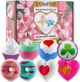 Comfso bath bombs doughnut shape dissolves with lavender scent for a relaxing soak