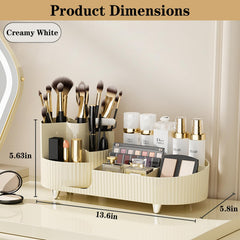 COMFYROOM 360° rotating vanity organizer right side cosmetics storage for skincare and makeup