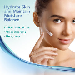 Complex 15 Daily Face Cream application swatch demonstrates fast absorption and comfortable finish.