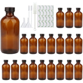 COMUDOT 8oz brown glass bottle closeup showing airtight lid for durable storage