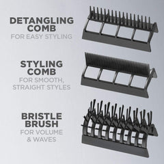 Conair cool shot button helps set styles with a final cool blast.