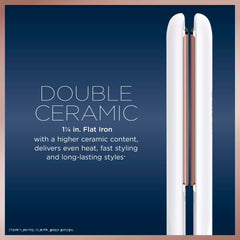 Conair Double Ceramic Flat Iron plates for fast, smooth styling across large sections.