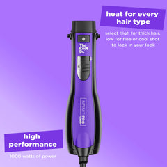 Conair Knot Dr. All-In-One oval brush shape supports balanced, comfortable styling.