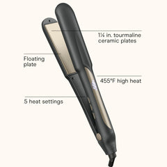 Conair InfinitiPro floating plate in action smooths hair texture for even results