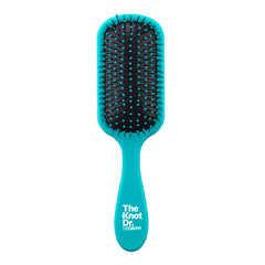 Conair Knot Dr. detangler brush features a soft-touch finish for comfortable styling.