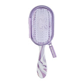 Conair Knot Dr. travel brush purple outside case for on-the-go detangling.