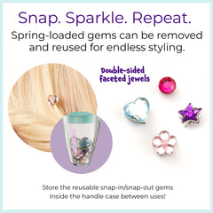 Conair Quick Gems heart gems in pastel colors for cute party looks