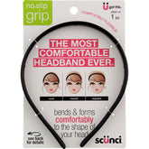 Conair Scunci no slip grip bendable headband closeup pack for secure hold