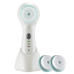 Conair True Glow brush heads shown for dual-brush system aiding dirt and makeup removal.
