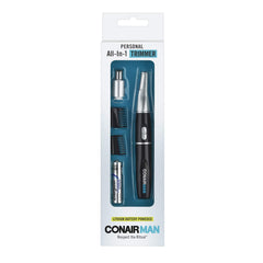 ConairMAN travel-friendly trimmer compact design supports grooming anywhere.