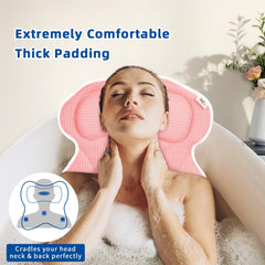 CONBELLA Bath Pillow with 4D air mesh delivers soft comfort and fast drying.