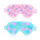 CONBELLA cooling eye mask with soft plush back for soothing post-screen relief
