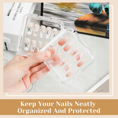 CONBOLA clear acrylic nail boxes provide see-through visibility