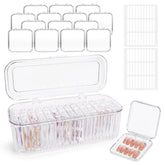 CONBOLA nail organizer 14 transparent boxes for quick nail color selection