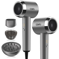 CONFU Diffuser Hair Dryer front view with diffuser for defined curls and frizz control