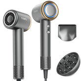 CONFU hair dryer front view highlights high-speed 110000 RPM for fast, smooth drying.