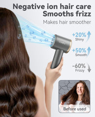 CONFU diffuser shows curl-friendly diffused drying for defined, frizz-free curls.