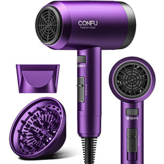 CONFU hair dryer diffuser closeup showing curl enhancement and fast drying potential