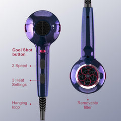 CONFU Hair Dryer Pro concentrator nozzle for sleek, straight styling.