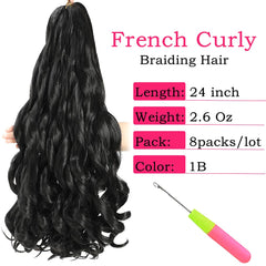 Conrora pre-stretched braiding hair closeup, ready-to-install for quick protective styles