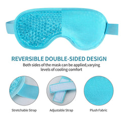 CONSGIJI gel eye mask blue fabric texture for comfortable wear.
