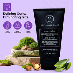 Controlled Chaos Curl Cream frizz-free finish with soft, bouncy coils.