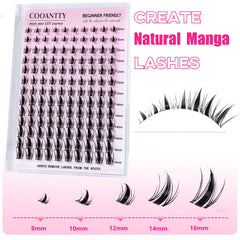 Cooantty Fairy Lash Clusters hypoallergenic breathable fibers in soft look