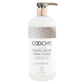 Coochy Shave Cream bottle 32oz for rash-free hydration during shaving.