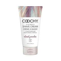 Coochy Shave Cream Island Paradise bottle pour for smooth, rash-free shaving