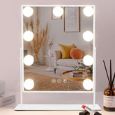 COOLJEEN vanity mirror with 9 LEDs provides even lighting for makeup