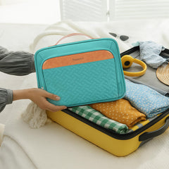 COOSKY jewelry compartment detail shows hidden storage for delicate accessories.