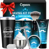 Copeax shaving kit razor close-up for a smooth, precise shave