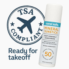 Coral Safe facestick applied on arm for mineral sun coverage