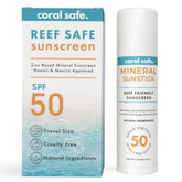 Coral Safe Reef Safe Sunscreen facestick packaging with SPF 50 for outdoor protection