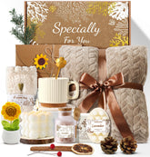 Coralogo sunflower spa basket with bath salts for a calming at home ritual