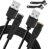 Cordro 5V charger cord for Philips One Blade front view showing compact replacement for on-the-go grooming.