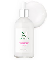 CORÉANA AMPLE:N Ceramide Shot Ampoule bottle close-up showing moisture-boost packaging