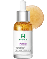 Coreana AMPLE:N peptide shot ampoule bottle closeup for firmer, plumper skin