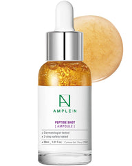 Coreana AMPLE:N peptide shot ampoule bottle closeup for firmer, plumper skin