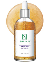 CORÉANA AMPLE:N peptide-shot bottle closeup for premium anti-aging routine.
